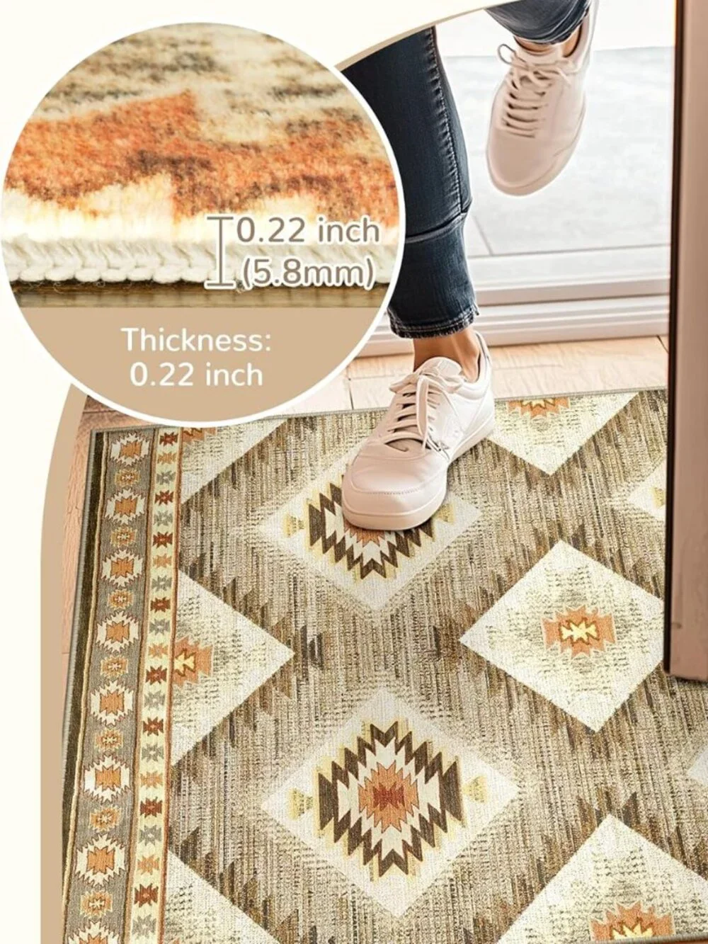 Area Rug 5x7 Pattern Western